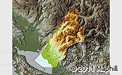 Physical Map of Koplik, darken, semi-desaturated