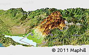 Physical Panoramic Map of Koplik, satellite outside