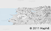 Silver Style Panoramic Map of Krujë