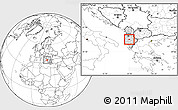 Blank Location Map of Kuçovë, highlighted country