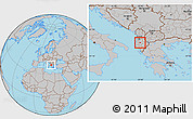 Gray Location Map of Kuçovë