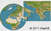 Satellite Location Map of Kuçovë