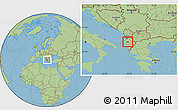 Savanna Style Location Map of Kuçovë, within the entire country