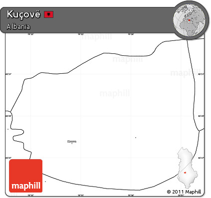 Blank Simple Map of Kuçovë