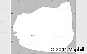 Gray Simple Map of Kuçovë, single color outside