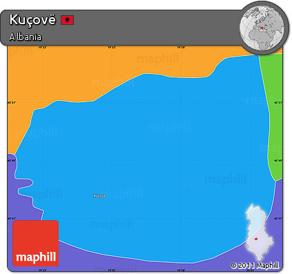 Political Simple Map of Kuçovë
