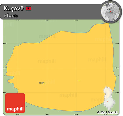 Savanna Style Simple Map of Kuçovë