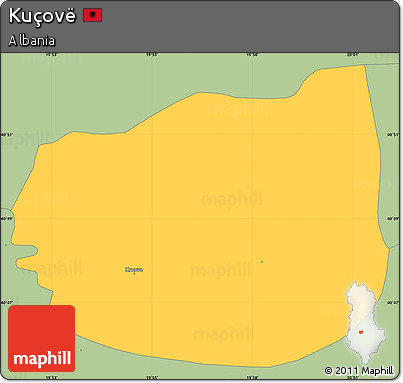 Savanna Style Simple Map of Kuçovë