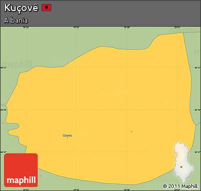 Savanna Style Simple Map of Kuçovë