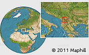 Satellite Location Map of Kukës