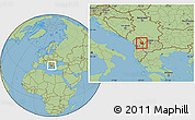 Savanna Style Location Map of Kukës