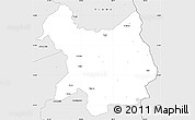 Silver Style Simple Map of Kukës