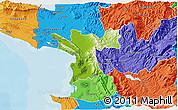 Physical 3D Map of Lezhë, political outside