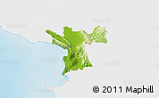 Physical 3D Map of Lezhë, single color outside