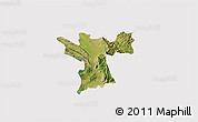 Satellite 3D Map of Lezhë, cropped outside