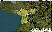 Satellite 3D Map of Lezhë, darken