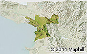 Satellite 3D Map of Lezhë, lighten