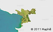 Satellite 3D Map of Lezhë, single color outside