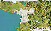 Shaded Relief 3D Map of Lezhë, satellite outside