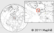 Blank Location Map of Lezhë, within the entire country