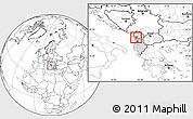 Blank Location Map of Lezhë, highlighted country, within the entire country