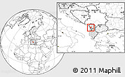 Blank Location Map of Lezhë, highlighted country