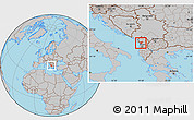 Gray Location Map of Lezhë