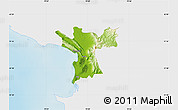 Physical Map of Lezhë, single color outside