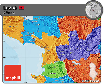 Political Map of Lezhë