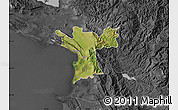 Satellite Map of Lezhë, darken, desaturated