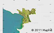 Satellite Map of Lezhë, single color outside