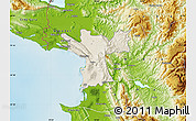 Shaded Relief Map of Lezhë, physical outside