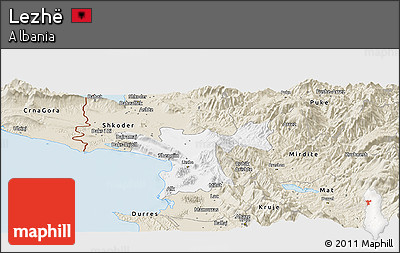 Classic Style Panoramic Map of Lezhë