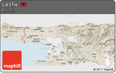 Classic Style Panoramic Map of Lezhë