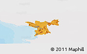 Political Panoramic Map of Lezhë, single color outside