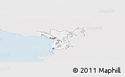 Silver Style Panoramic Map of Lezhë, single color outside
