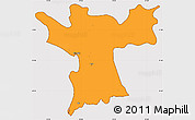 Political Simple Map of Lezhë, cropped outside