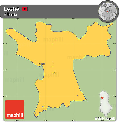 Savanna Style Simple Map of Lezhë, cropped outside