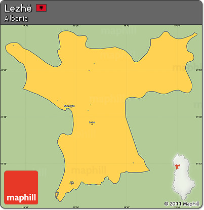 Savanna Style Simple Map of Lezhë, cropped outside
