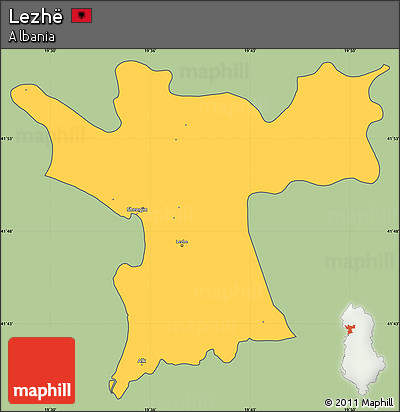 Savanna Style Simple Map of Lezhë, cropped outside