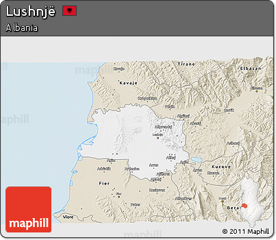 Classic Style 3D Map of Lushnjë