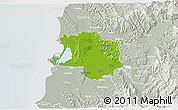 Physical 3D Map of Lushnjë, lighten, semi-desaturated