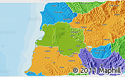 Physical 3D Map of Lushnjë, political outside