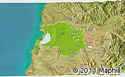 Physical 3D Map of Lushnjë, satellite outside