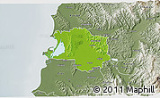 Physical 3D Map of Lushnjë, semi-desaturated