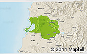 Physical 3D Map of Lushnjë, shaded relief outside