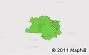 Political 3D Map of Lushnjë, cropped outside