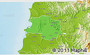 Political 3D Map of Lushnjë, physical outside