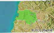 Political 3D Map of Lushnjë, satellite outside