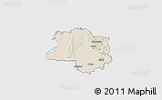 Shaded Relief 3D Map of Lushnjë, cropped outside